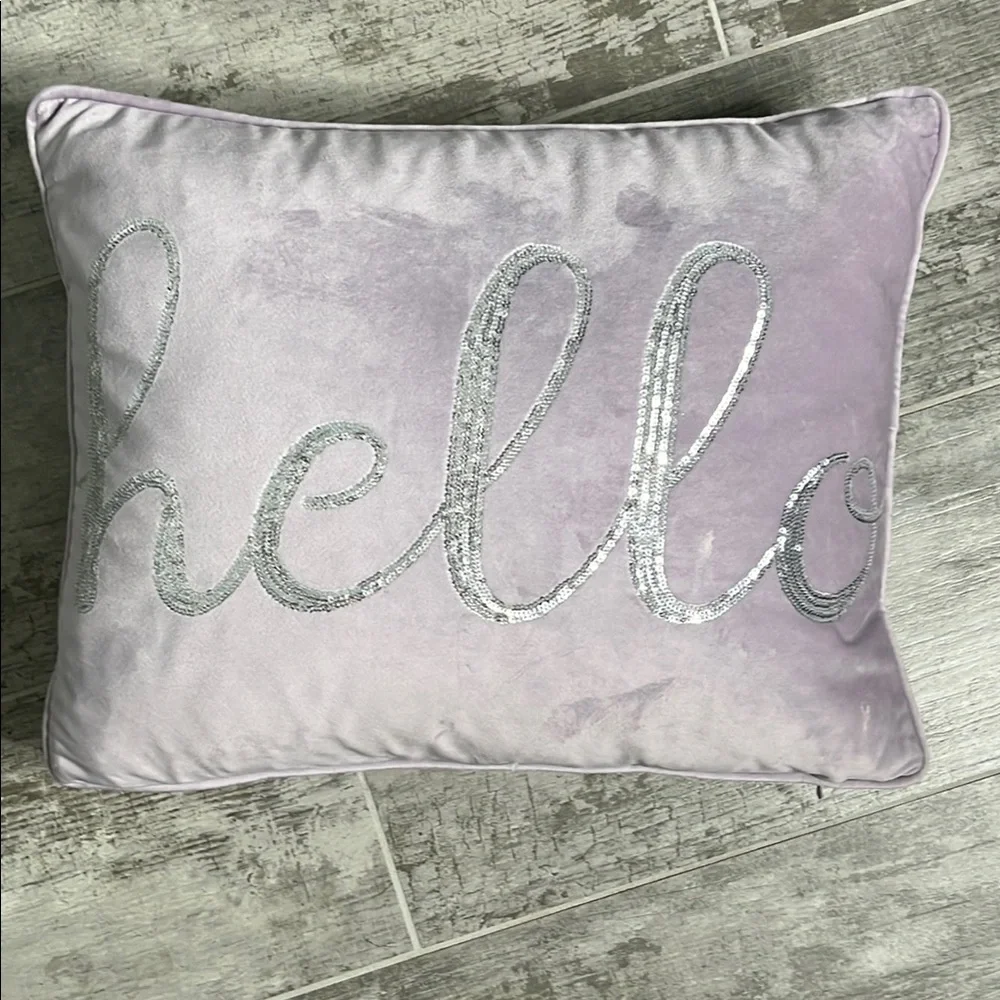 Bundle of Purple Pillow Case Set with Hello Velvet Lavender Decorative Pillow